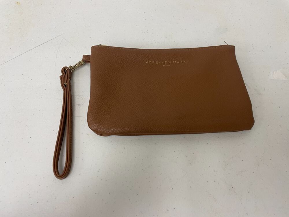 ADRIENNE VITTADINI Wristlet Handbag Women’s Brown Charger Wallet For iPhone